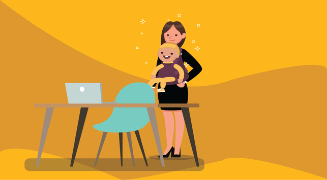 5 moduri de a ține copiii aproape de mamele care lucrează