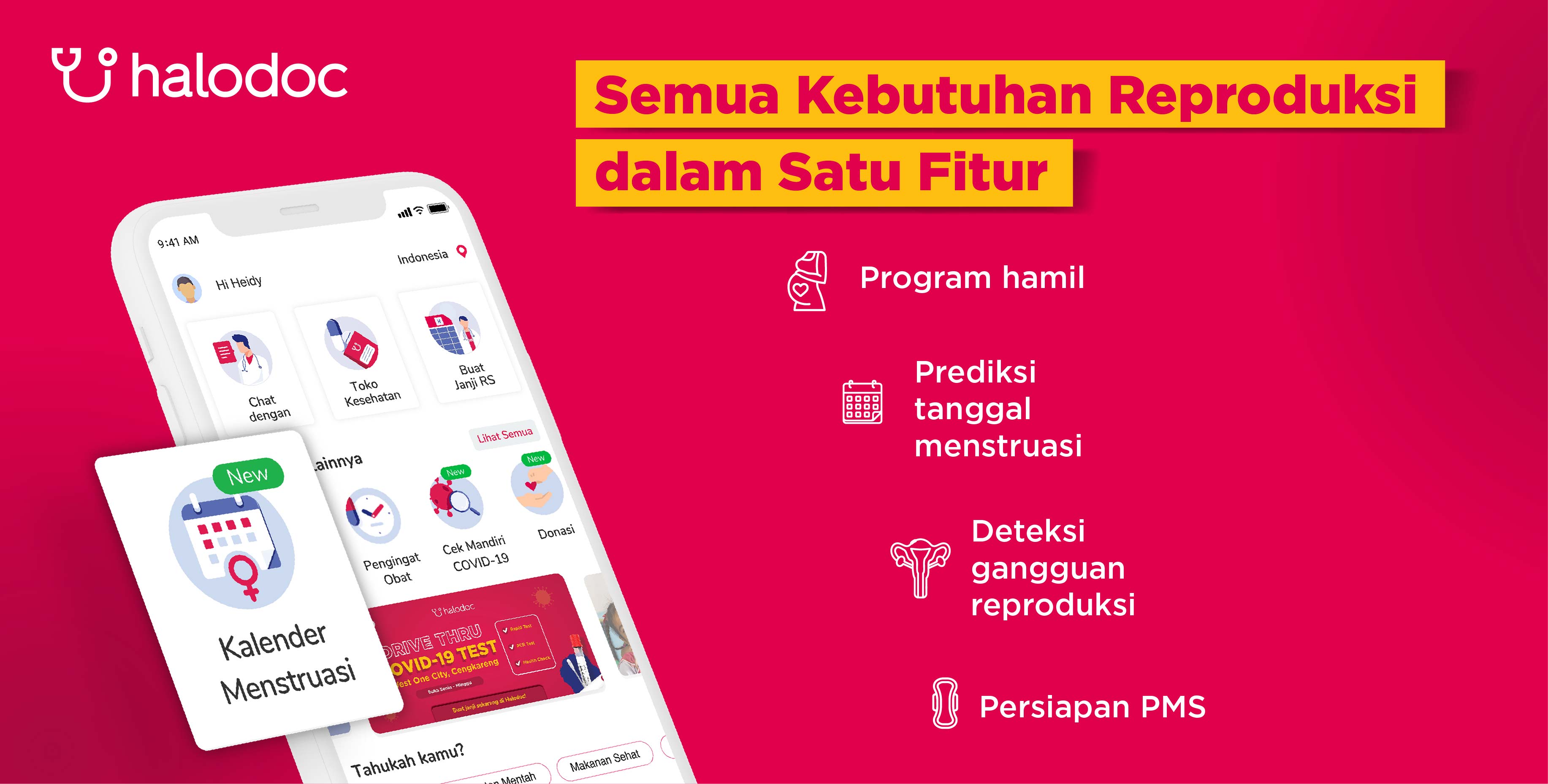 생리 달력 기능 출시, 인도네시아에서 가장 완벽한 건강 애플리케이션이 됨